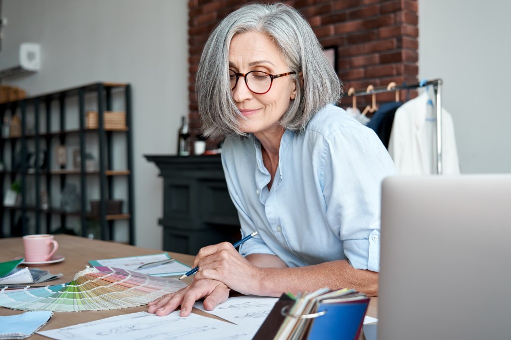 Image of woman with grey hair