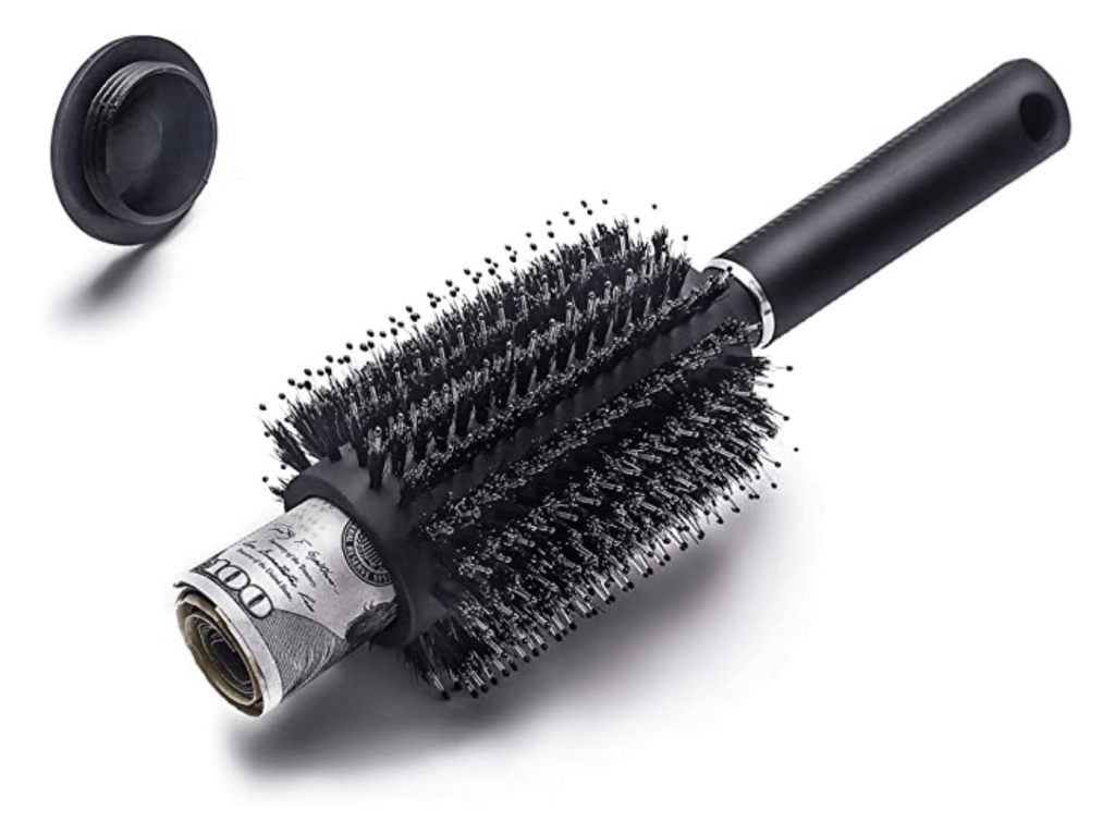 Hair brush diversion stash safe