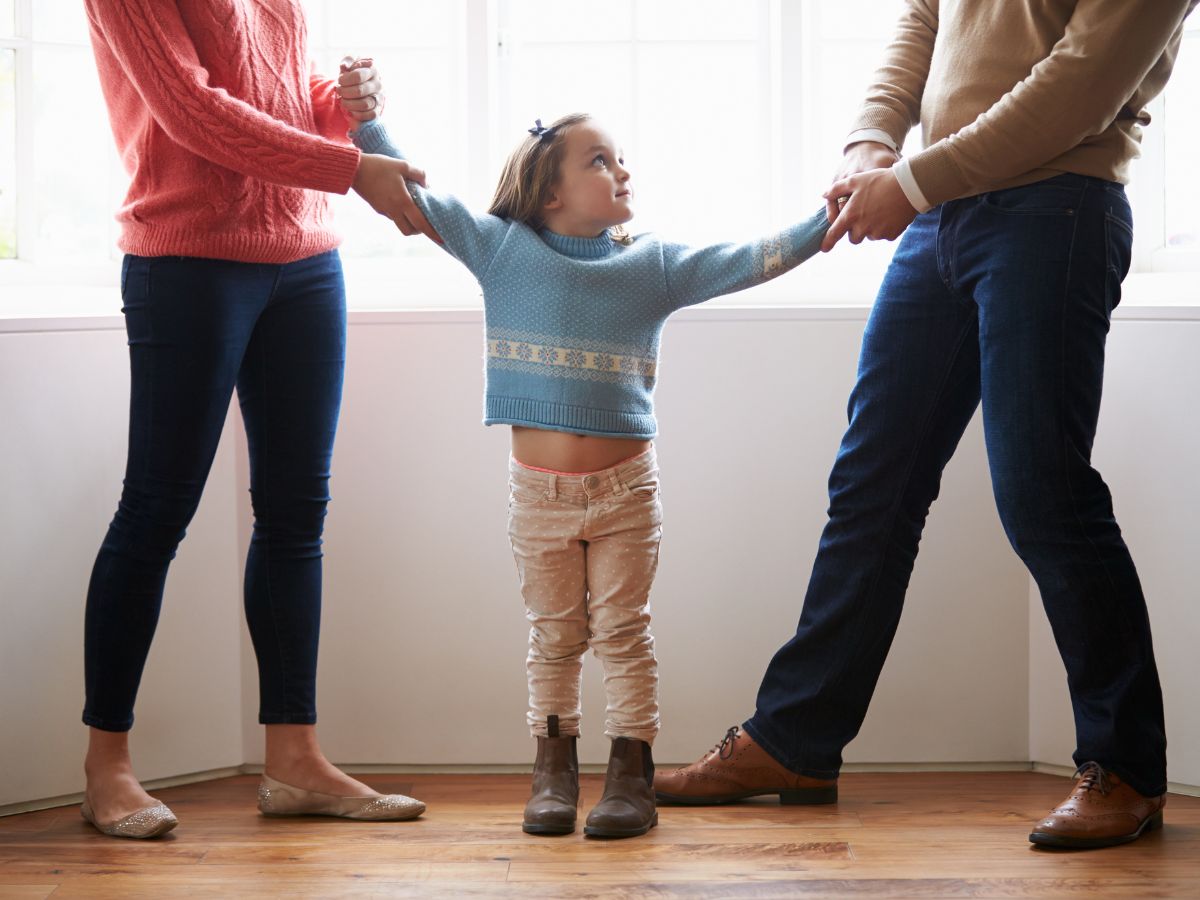 Adults fighting over child