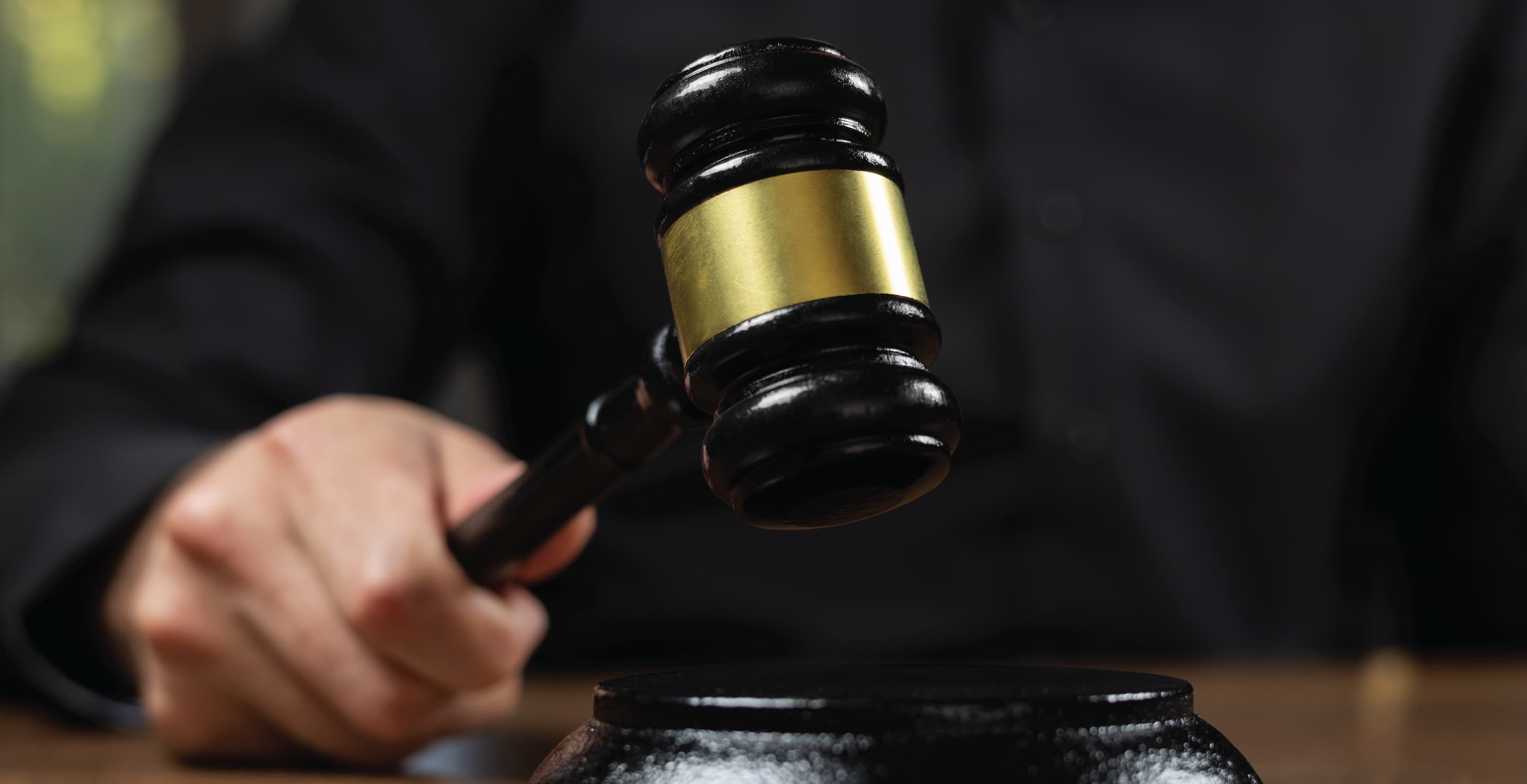 Judge With Gavel In Hand